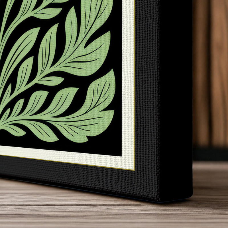 Daisy Bloom Botanical - Wrapped Canvas, 18x12 - 45.7 x 30.5 cm, Black Border