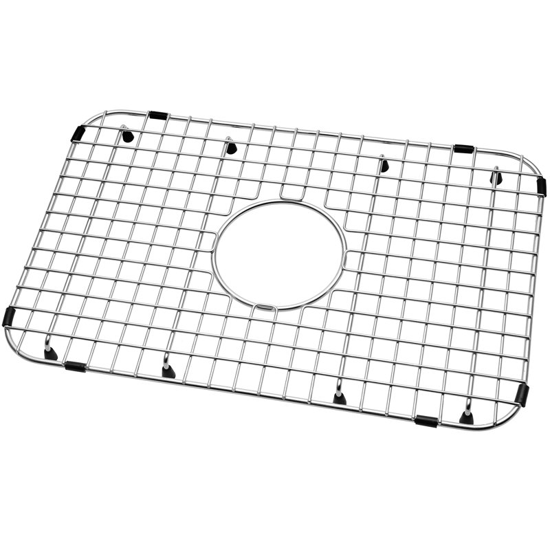 22.05" x 12.99" Stainless Steel Sink Protector with Center Drain