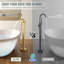 Single Handle Floor Mounted Clawfoot Tub Faucet with Handled Shower-70842006