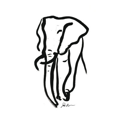 Fahrettin Inked Safari II-Elephant par Jodi Augustine