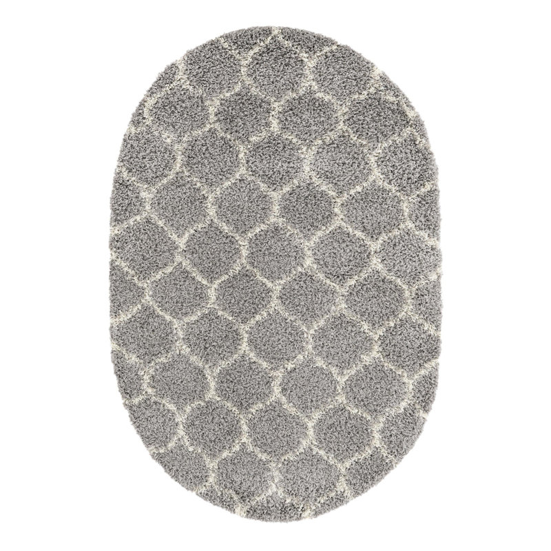 Geometric Indoor Rug, Oval 4' x 6'