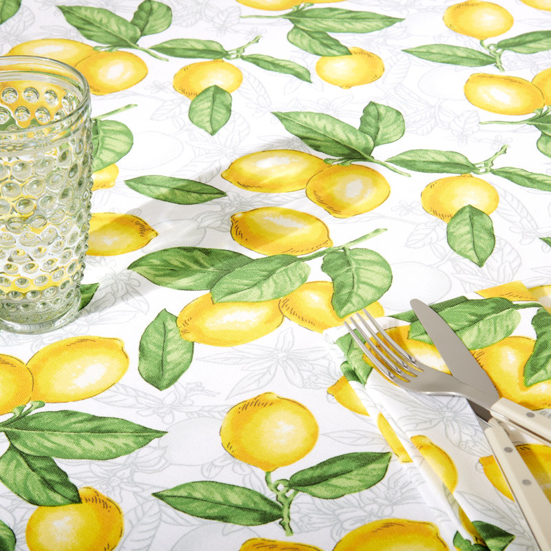Ensemble de nappe Martha Stewart Lots of Lemons, 120 po x 60 po