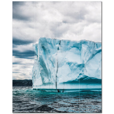 Murale en céramique satinée Glacier Photo 6 po x 6 po