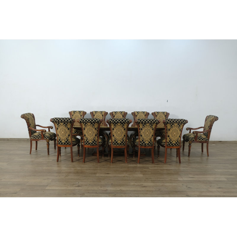 11 - Piece Raffaello Dining Set, Black/Gold