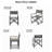 Outdoor Folding Director Chair, Aluminum Patio Dining Chair with Armrest-956001750
