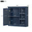 Armoire de salle de bain murale 30 po x 28 po avec miroir, 3 tablettes ouvertes-1454608518