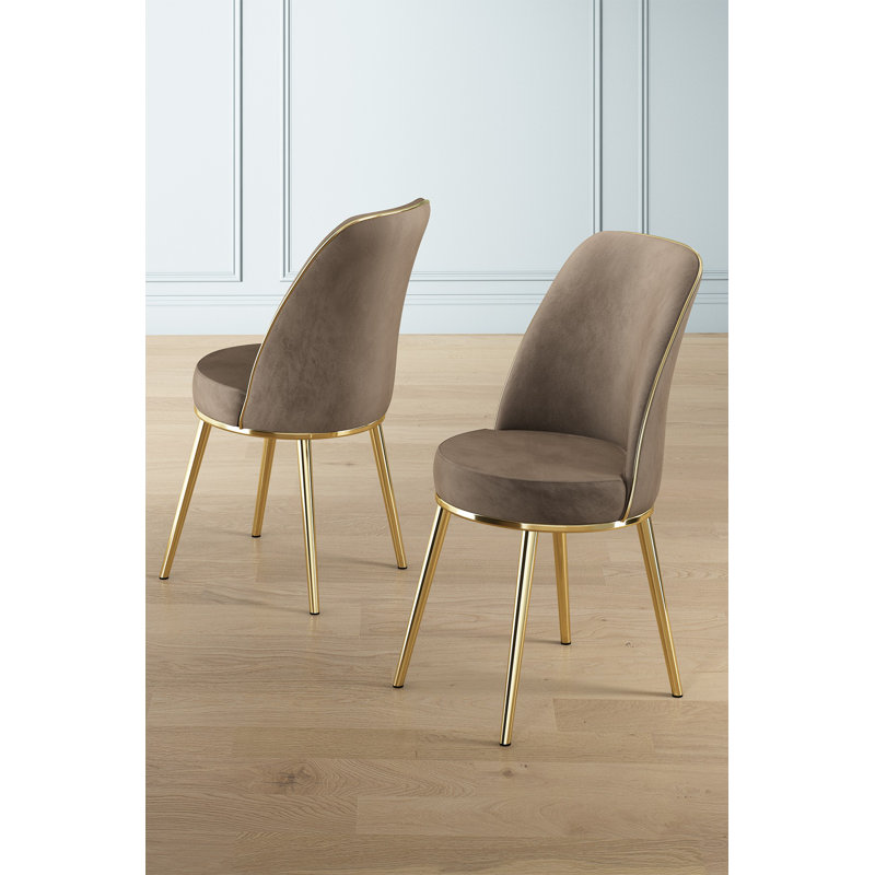 Ensemble de chaises, 4, Cappuccino, Doré