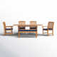 Summerton 84.5'' Rectangular 6 - Person Outdoor Dining Set with Cushions