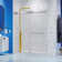 Luna 56'' - 58'' W x 74'' H Bypass Frameless Shower Door with Clear Glass