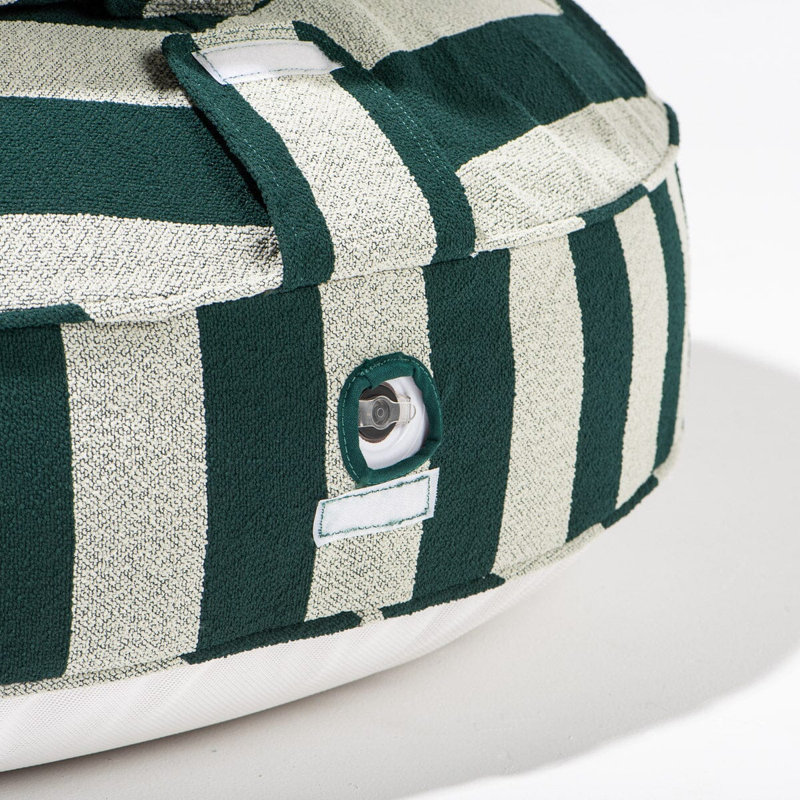Canvas Pool Ring, Terry Green Stripe
