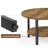 Lucylla Single Round Coffee Table with 2-Tier Storage