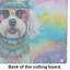 Grande planche à découper en verre Bichon Frise Hippie Dawg