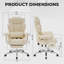 Fauteuil de bureau, fauteuil de bureau de direction grand et grand avec repose-pieds, fauteuil d'ordinateur en cuir, fauteuil inclinable ergonomique à haut dossier