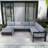 5-Piece Aluminum U-Shaped Outdoor Sectional Set-886641425