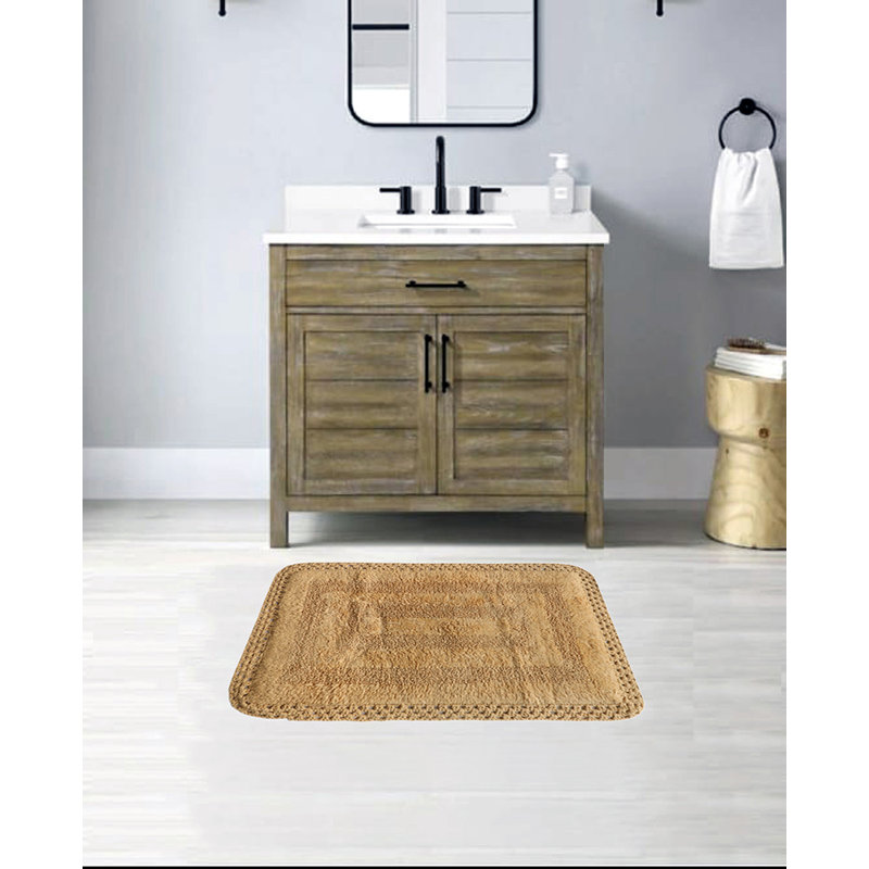 Tapis pour salle de bain Adiraica, Beige