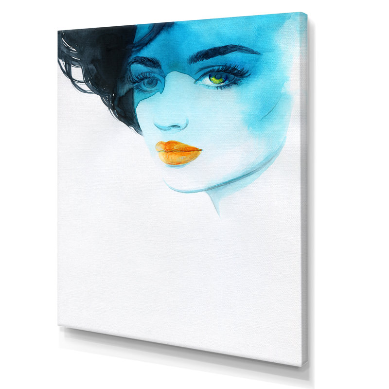 Portrait d'un élégant mannequin X - œuvre d'art sur toile Glam, H 44 po x l 34 po x P 1,5 po, Toile tendue