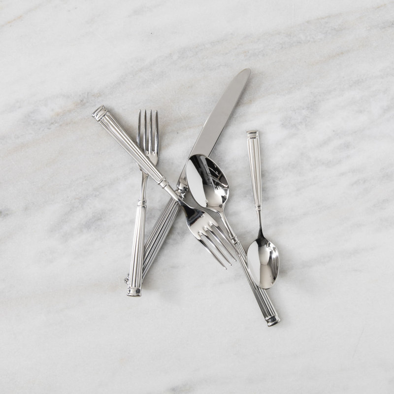 Doria 5-Piece 18/10 Stainless Steel Flatware Set