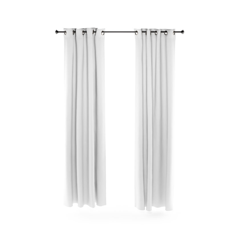 Mileti Blackout Sliding Panel Pair, 52" W x 95" L, White
