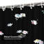 Rideau de douche imperméable à motif floral noir et blanc avec 12 crochets-71865723
