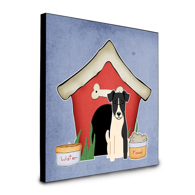 Panneau mural d’art collection dog house Scarvinia, Fox terrier au poil lisse