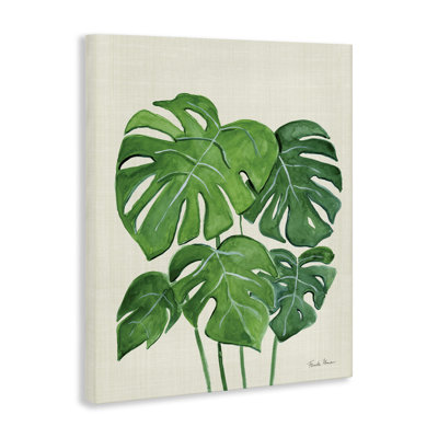 «Green Monstera Bundle», art mural sur toile par Farida Zaman