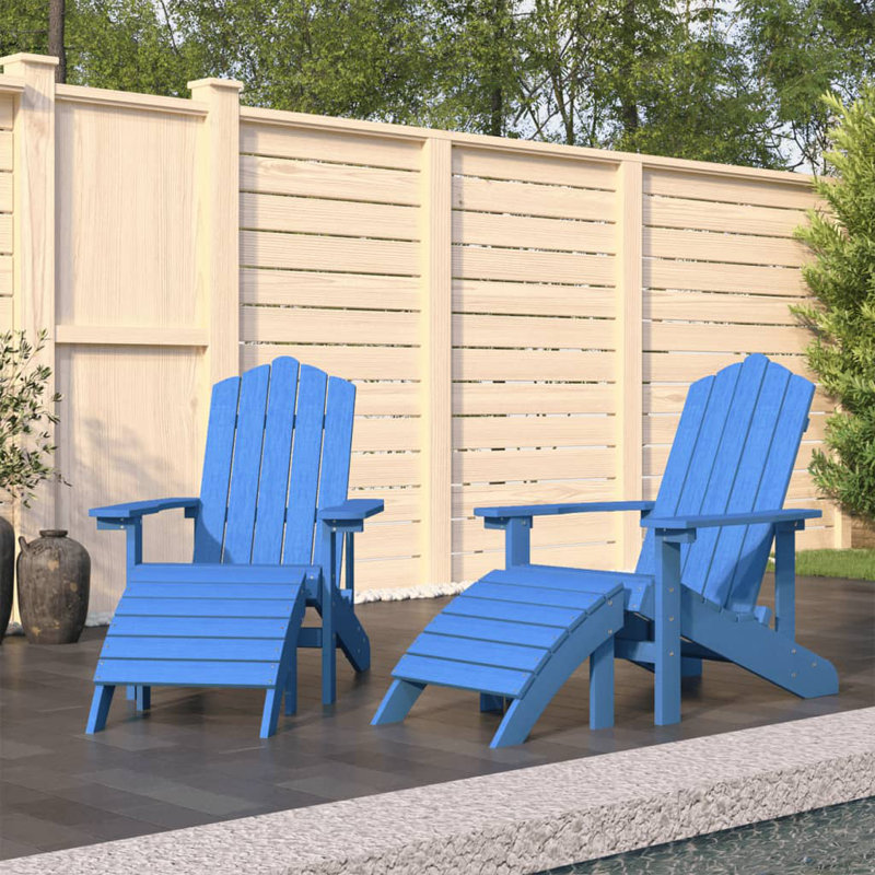 Coverty Outdoor Adirondack Set, Blue