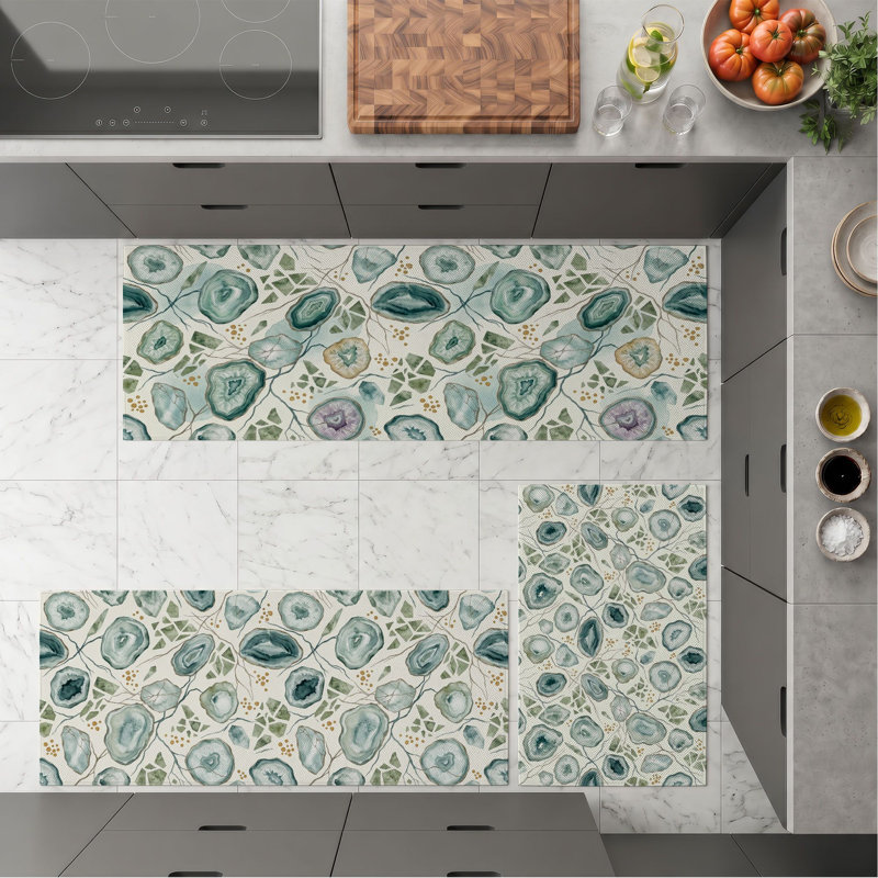 Geode Pattern Non-Slip Washable Kitchen Mats