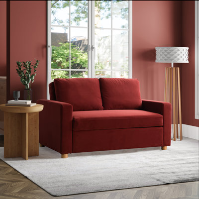 Serta Trinity 66.1" Full Size Convertible Loveseat, Dream Coil Comfort, Easy Assembly