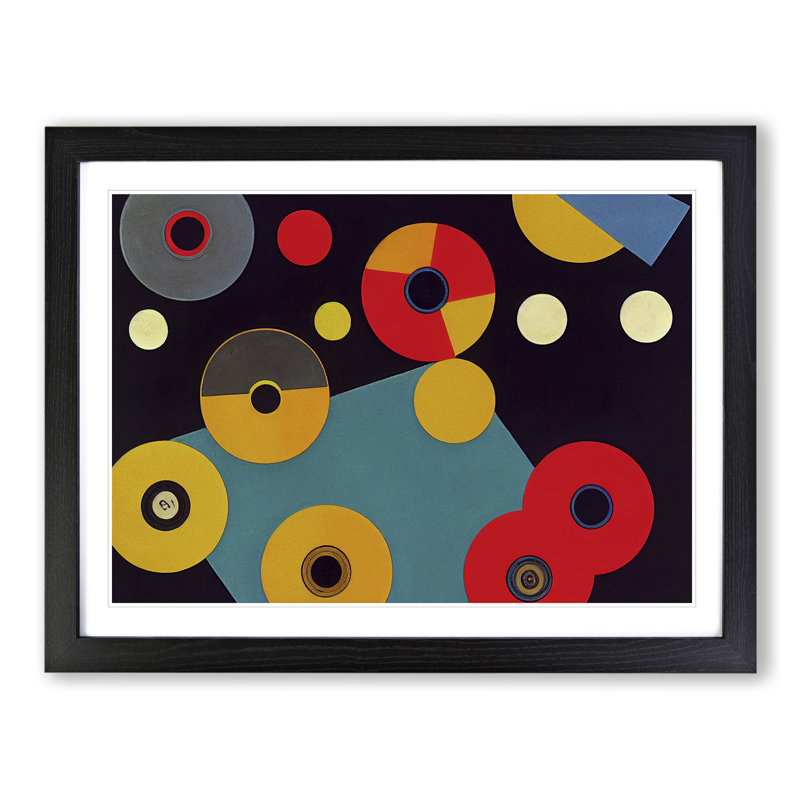 Abstract Cassette Tape - Framed Print, Black, 34cm H x 46cm W x 2cm D