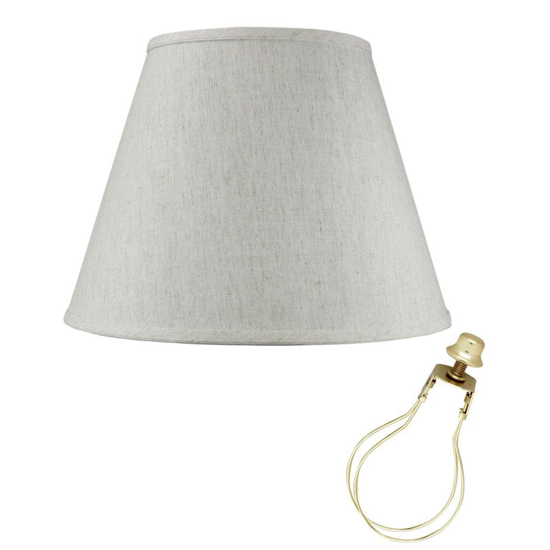 Abat-jour rigide CLIP-ON FITTER Empire, H 12 po x l 16 po x P 16 po, Avoine texturée