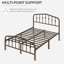 Metal Bed with Arched Headboard and Footboard-903361660-932308567