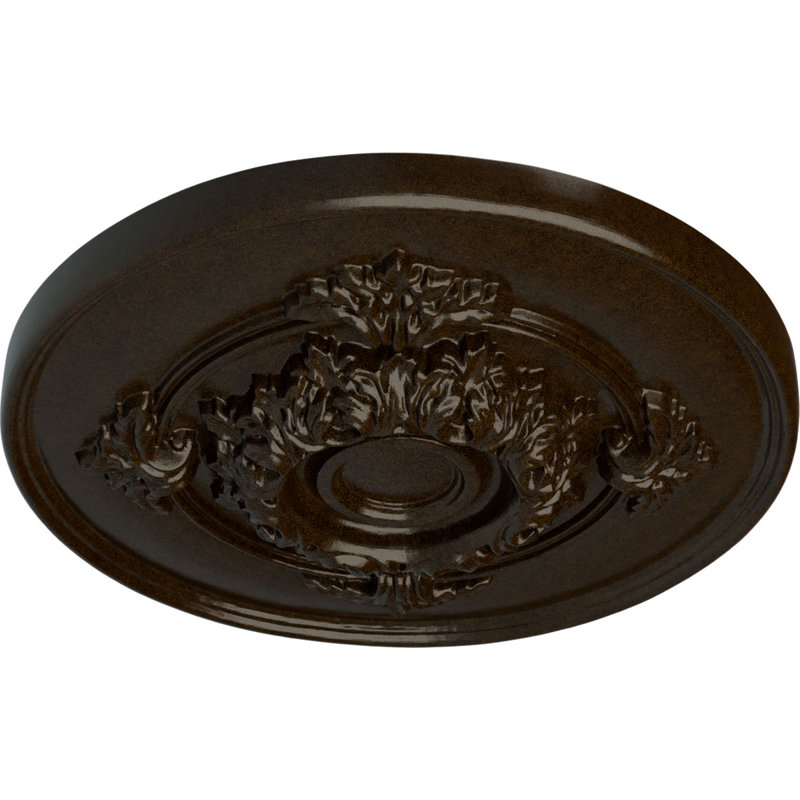 Médaillon de plafond H 13,75 po x l 13,75 po x P 1 po Monique, Bronze