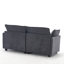Velours gris foncé 2 - Confortable avec mousse et rembourrage à ressorts ensachés-17027046