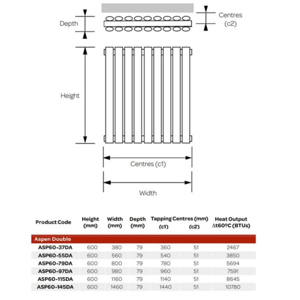 K-Rad Aspen Horizontal Standard Radiator | Wayfair.ie