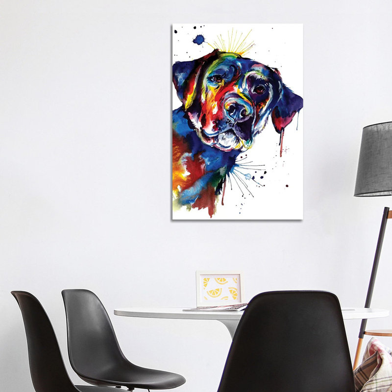 Black Labrador by Weekday Best - Wrapped Canvas Print, 101.6 cm H x 66.04 cm W x 1.91 cm D