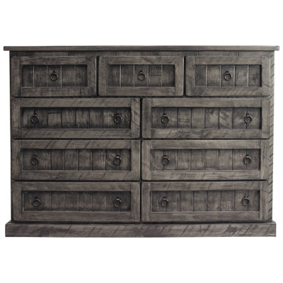 Caidee Birch Solid Wood 9 - Drawer Dresser