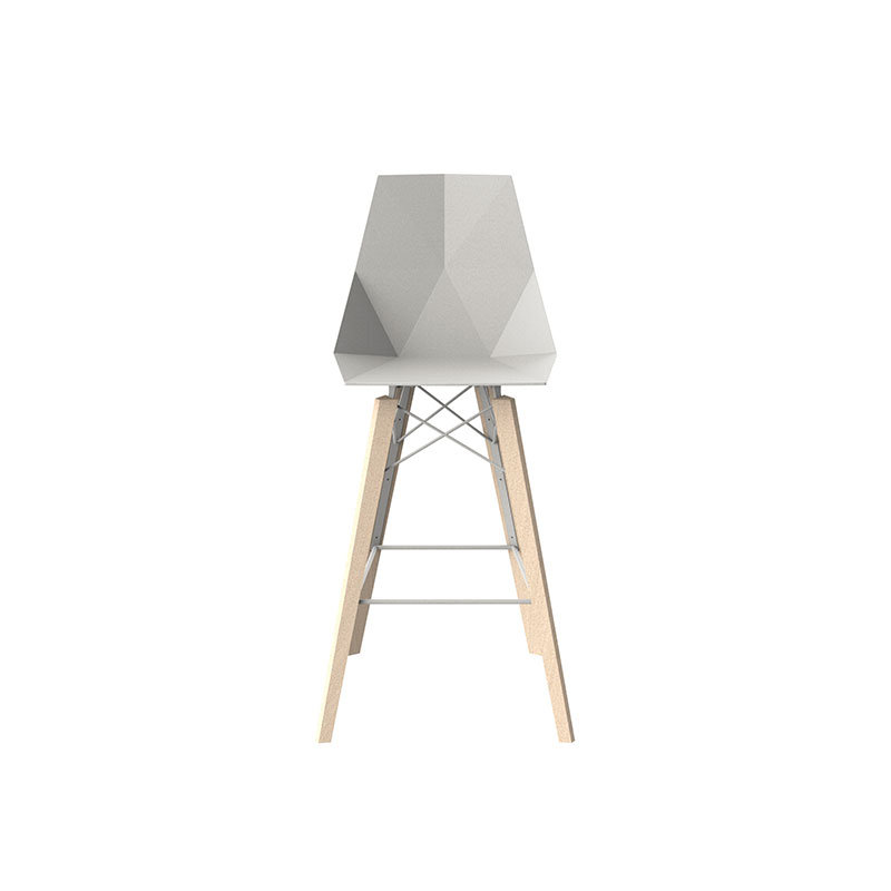 Faz Wood - Bar Stool - Set Of 4 - Basic/Injection, White/Natural