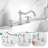 Widespread 2-handle Bathroom Sink Faucet with Drain Assembly-100102417