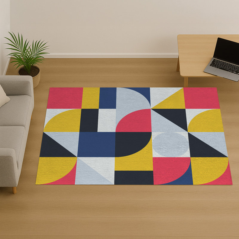 Geometric Area Rug, Rectangle 90 x 150 cm