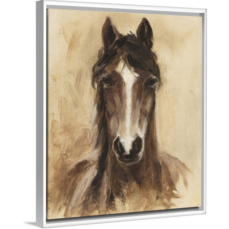 Art mural sur toile Western Ranch, H 32 po x l 26 po x P 2 po, Toile avec cadre blanc