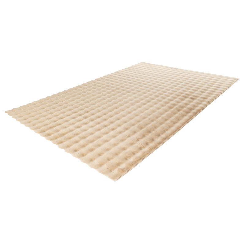 Aspen Geometric Hand Tufted Area Rug, Beige, Runner 80 x 300cm