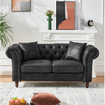 Canapé en tissu 66 po Chesterfield?