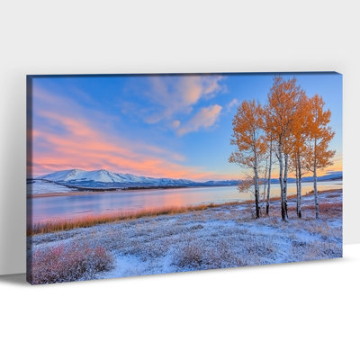 Aspen Tree Wall Art - Birch Tree Landscape Canvas Prints for Living Room, Nature-Inspired Scenery Pictures Wall Decor for Home, Framed Artwork Gallery Grade Canvas, 