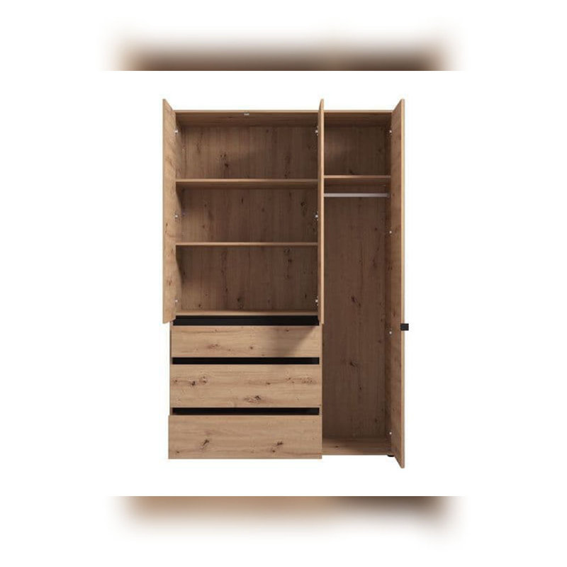 Solid + Manufactured Wood Wardrobe, Oak