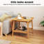 55cm W Bamboo / Rattan Bedside Table
