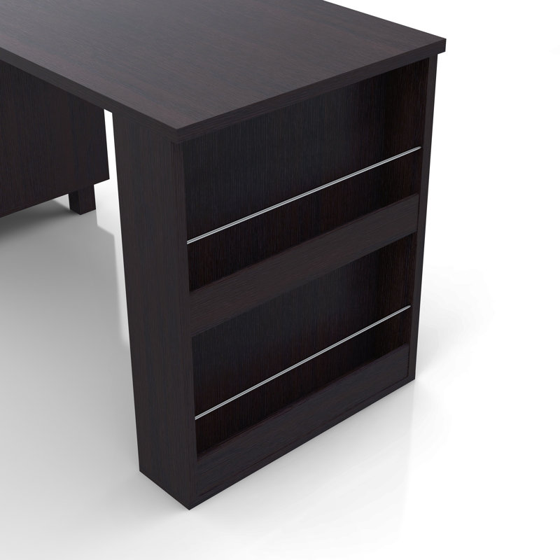 Bureau d'ordinateur avec 3 tiroirs et tablettes Newsoms