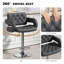 Upholstered Adjustable Height Counter Stool with Metal Frame-1079696202