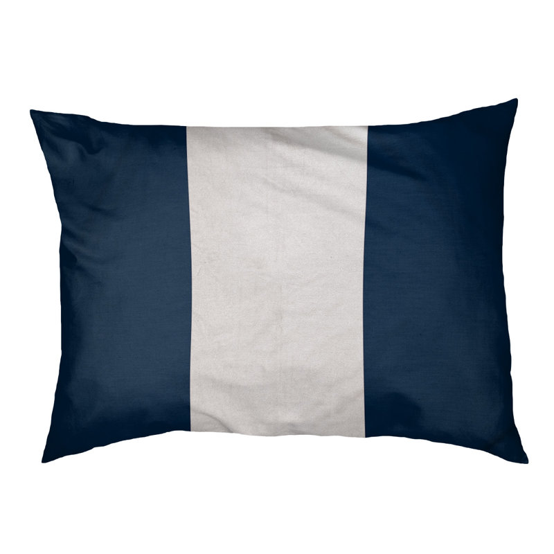 Coral Fleece Pet Bed, Large (40" L x 50" W), Navy/White