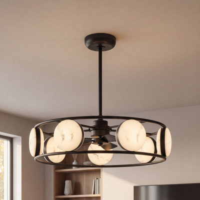 Castra LED Fan D'Lier in Warm Brass