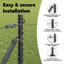 Vidaxl Hexagon Fence Steel-114622028-114622037